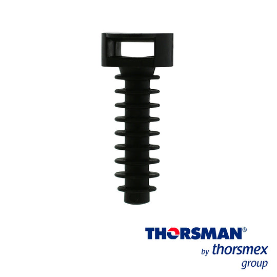 FIJATHODO TFT THORSMAN 1401-10100 COLOR NEGRO CAJA 100 PZA, CAPACIDAD PARA UNO O VARIOS CINTURONES DE NYLON THORSMAN, PA