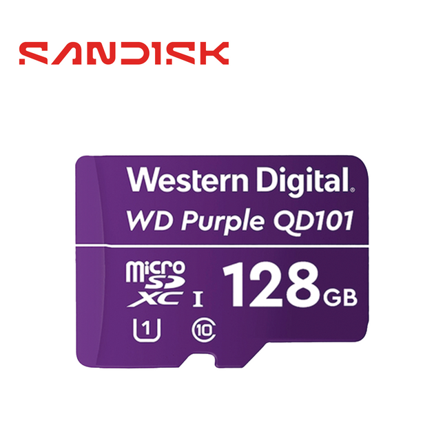 TARJETA MEMORIA MICRO SD XC WD PURPLE 128GB WDD0128G1P0C / OPTIMIZADA PARA VIDEOVIGILANCIA 24/7 / ALTA RESISTENCIA / OPE