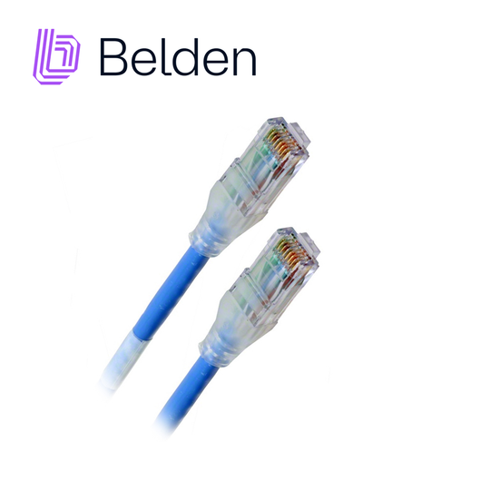 PATCH CORD DIAMETRO REDUCIDO UTP CAT6A BELDEN CAD1106010 / INTERIOR / AZUL / 4 PARES / 28 AWG / FORRO PVC / CMR / 10 PIE