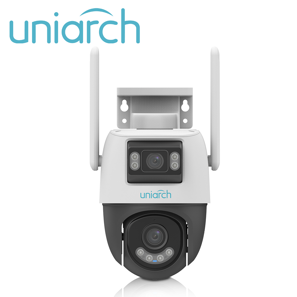 CAMARA IP PTZ DOBLE LENTE WIFI UNIARCH Uho-P2S-M33F34 / 3MP+3MP / LENTE FIJO / DWDR / IR30M / LUZ-CALIDA10M / MICROSD512