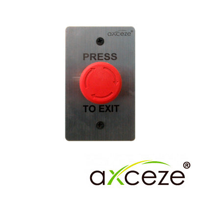 BOTON DE PARO O EMERGENCIA AXCEZE AX-L60 COLOR ROJO BOTON PUSH CON ENCLAVE FORMA HONGO PARA USO RUDO CUENTA CON LOS ESTA