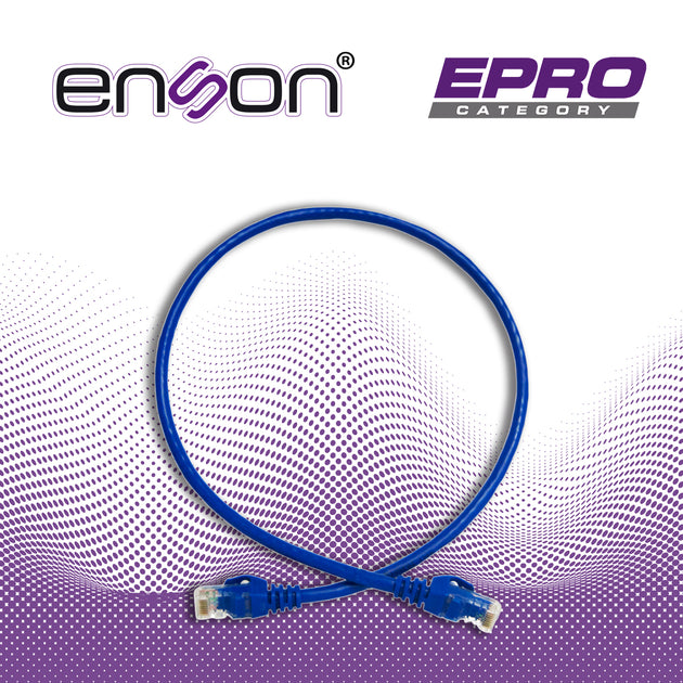 PATCHCORD UTP ENSON P6006L CAT6 60CM AZUL SERIE EPRO 100-II 100 POR CIENTO COBRE PARA MEJOR IDENTIFICACION DE SOLUCIONES