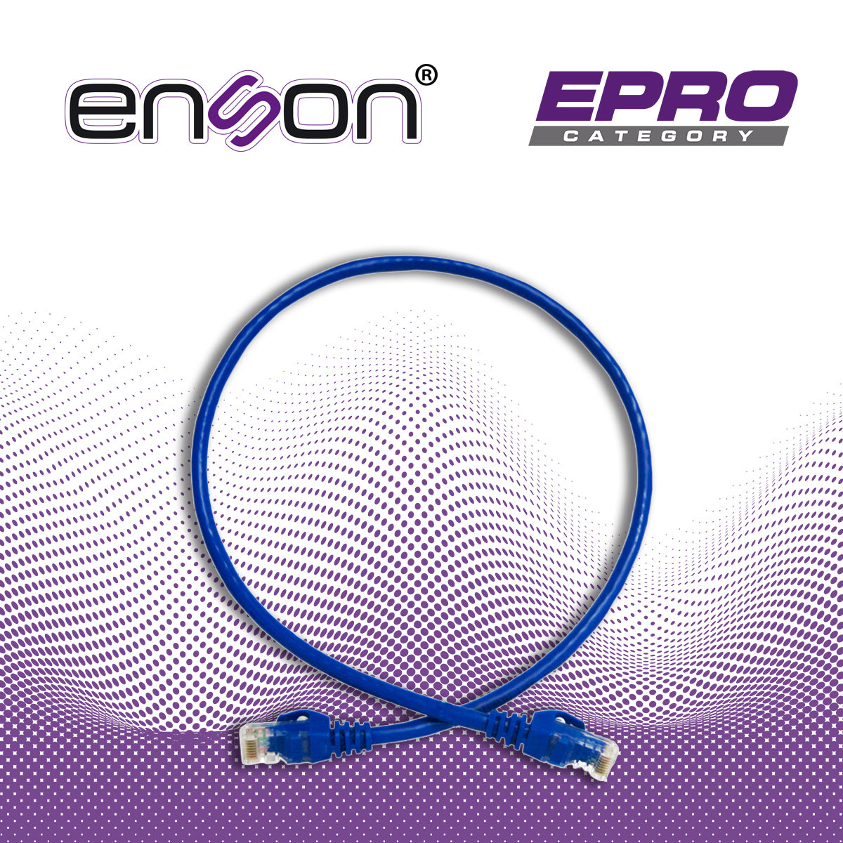 PATCHCORD UTP ENSON P6006L CAT6 60CM AZUL SERIE EPRO 100-II 100 POR CIENTO COBRE PARA MEJOR IDENTIFICACION DE SOLUCIONES