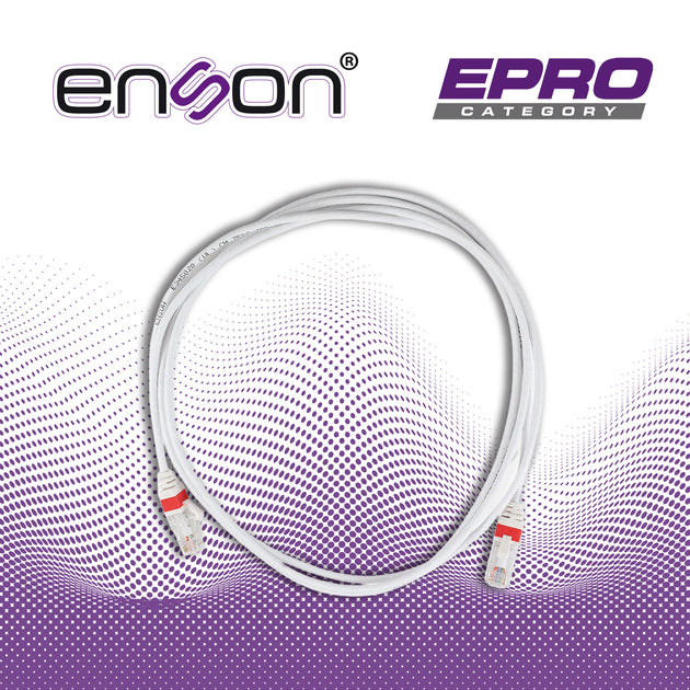 PATCHCORD UTP CAT6A ENSON P6A021WH FORRO PVC BLANCO 4 PARES CALIBRE CONDUCTOR 26 AWG USO INTERIOR LONGITUD 7 PIES 2.1 ME