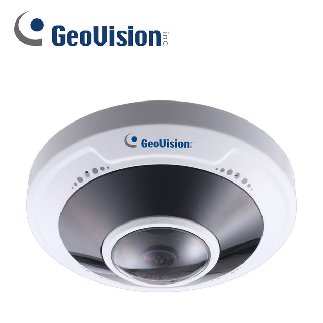 CAMARA IP FISHEYE GEOVISION GV-FER5702 / 5MP / 1.4 MM/ H265 / IR INTELIGENTE 20 MTS / WDR PRO / SALIDA DE ALARMA/ RANURA