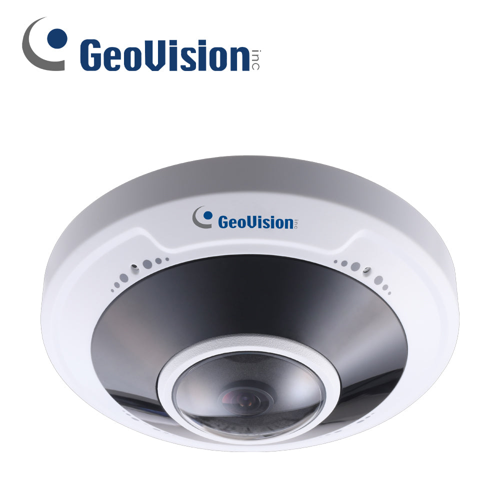 CAMARA IP FISHEYE GEOVISION GV-FER5702 / 5MP / 1.4 MM/ H265 / IR INTELIGENTE 20 MTS / WDR PRO / SALIDA DE ALARMA/ RANURA