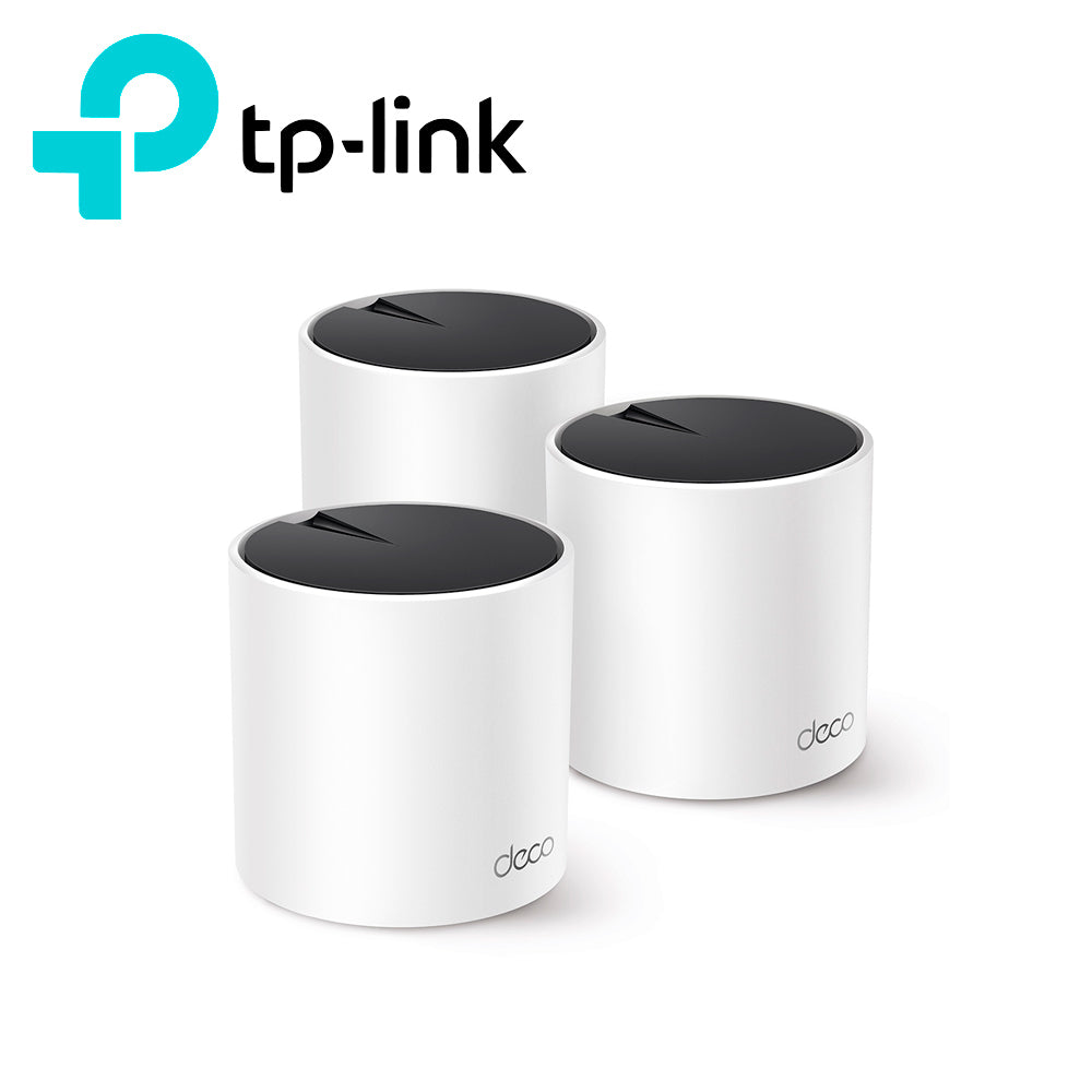 SISTEMA WI-FI 6 MESH TP-LINK DECO X55 (3-PACK) AX3000 DUAL BAND/574MBPS 2.4GHZ / 2402 MBPS 5 GHZ/ HASTA 500M2 COMPATIBLE