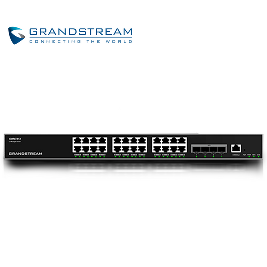 SWITCH ADMINISTRABLE POE+ CAPA 3 GRANDSTREAM GWN7813P / 24 PUERTOS 10/100/1,000MBPS / 24 PUERTOS POE+ AF/AT/BT / 4 PUERT
