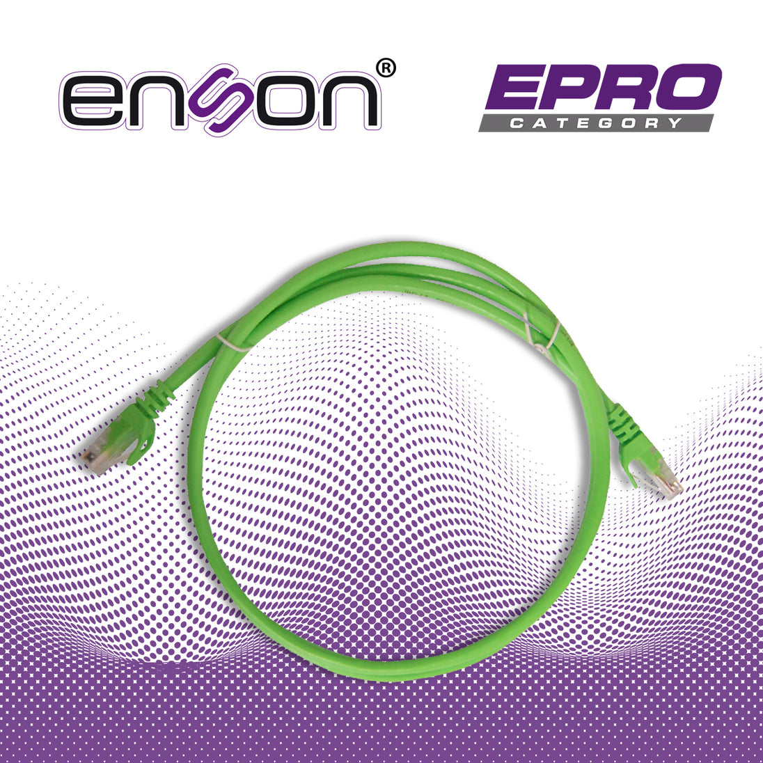 PATCHCORD UTP ENSON P6012E CAT6 120CM VERDE SERIE EPRO 100-II 100 POR CIENTO COBRE PARA MEJOR IDENTIFICACION DE SOLUCION