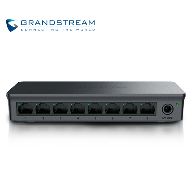 SWITCH NO ADMINISTRABLE GRANDSTREAM GWN7701 / 8 PUERTOS 10/100/1,000MBPS / MONTAJE ESCRITORIO/PARED / ALIMENTACION 5VCD/