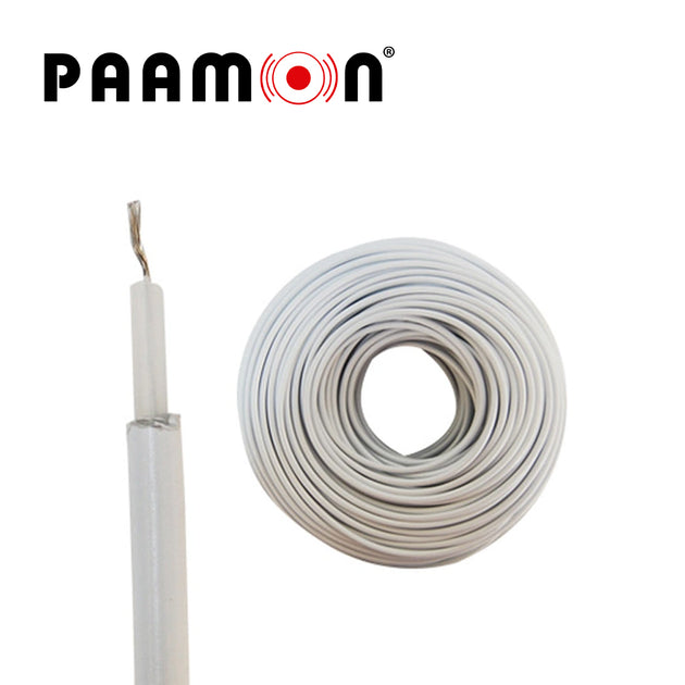 CABLE DOBLE AISLADO COLOR BLANCO CAB-DOBLE AISLADO -W-100M PAAMON CAPA AISLANTE DE POLIETILENO CON CUBIERTA EXTRA DE PVC