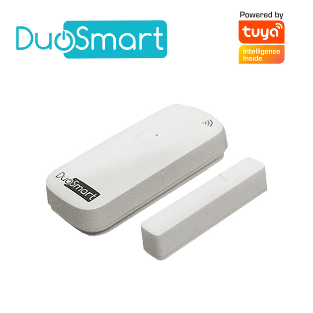 SENSOR MAGNETICO WIFI 2.4GHZ STANDALONE DUOSMART D10 BATERIA RECARGABLE REPORTA DIRECTO A APP DUOSMART COMPATIBLE CON AL