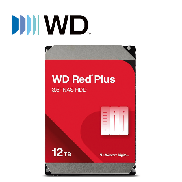 DD DISCO DURO WD120EFBX WD RED PLUS 3.5 SATA 12TB CACHE 256MB 7200RMP ESPECIAL PARA ALMACENAMIENTO Y NAS HASTA 8 BAHIAS