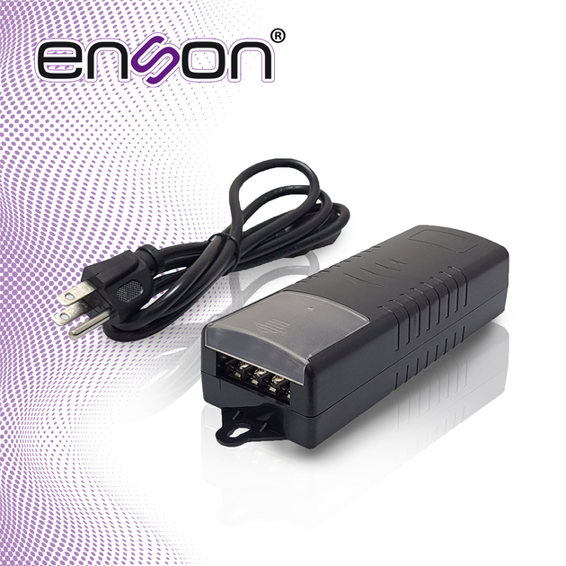 FUENTE DE PODER PARA CAMARA ENSON PS-1254 12V 5AMP CERTIFICACION UL CON CONEXION DE TORNILLO POR CABLE PARA 4 CANALES