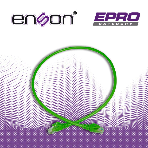 PATCHCORD UTP ENSON P6006E CAT6 60CM VERDE SERIE EPRO 100-II 100 POR CIENTO COBRE PARA MEJOR IDENTIFICACION DE SOLUCIONE