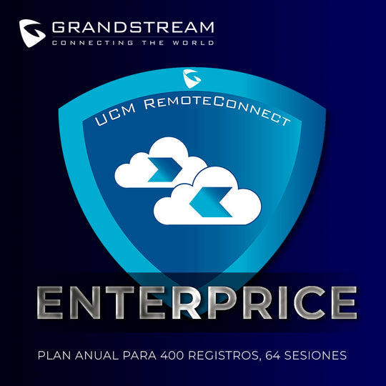 SUSCRIPCION GRANDSTREAM UCMRC-ENTERPRISE UCM REMOTE CONNECT PLAN ANUAL PARA 400 REGISTROS, 64 SESIONES