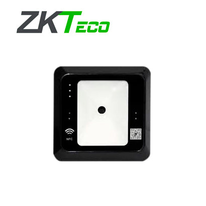 LECTOR DE CODIGO QR Y TARJETAS DE 13.56MHZ ZKTECO QR500-B COMUNICACION WIEGAND SE PUEDE UTILIZAR PARA GESTION DE ACCESO 