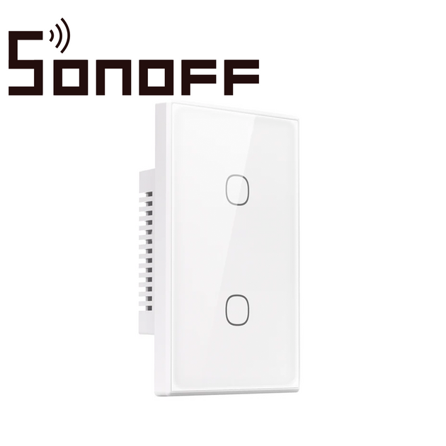 APAGADOR DE PARED TOUCH TX GEN2 SONOFF T6-2C-120M / 2CH ON/OFF INALAMBRICO / WIFI 2.4GHZ / COLOR BLANCO / MATTER COMPATI