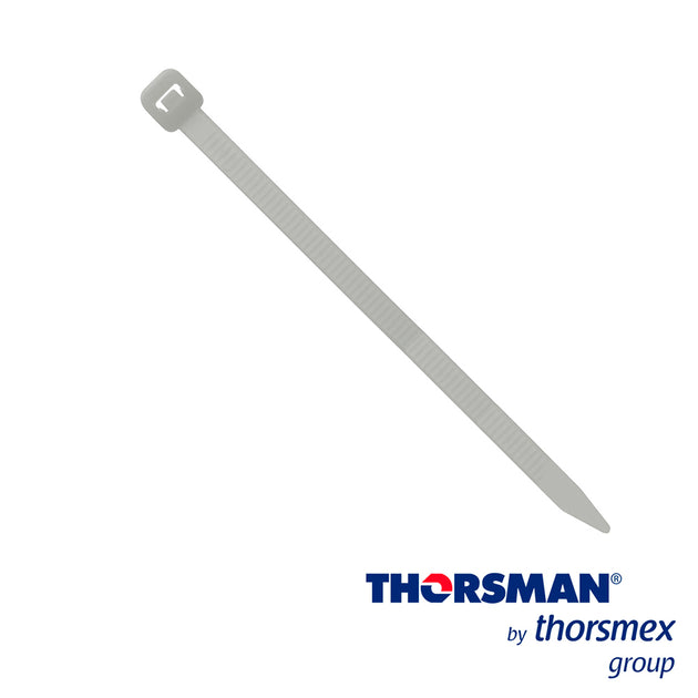 CINCHO NYLON TH-100 THORSMAN 4200-01000 COLOR NATURAL A 2.5MM- L 100MM BOLSA/100PZS DIAMETRO MAXIMO CAPACIDAD DE ATADO 2