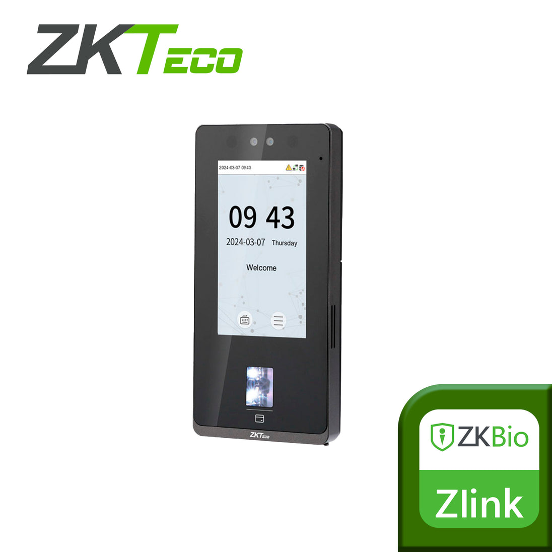 CONTROL DE ACCESO Y ASISTENCIA ZKTECO SENSEFACE 4A MULTIBIOMETRICO / 6,000 ROSTROS / 8,000 HUELLAS / 8,000 TARJETAS DE 1