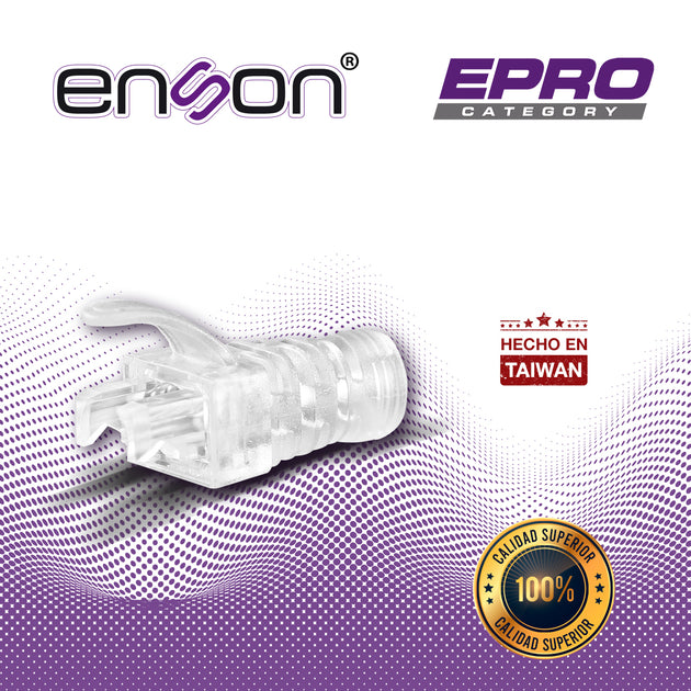 BOTA PARA CABLE UTP ENSON EPRO-BOOT-CL TRANSPARENTE IDEAL PARA EL TERMINADO Y CUIDADO DEL REMATADO, COMPATIBLE CON CAT5E