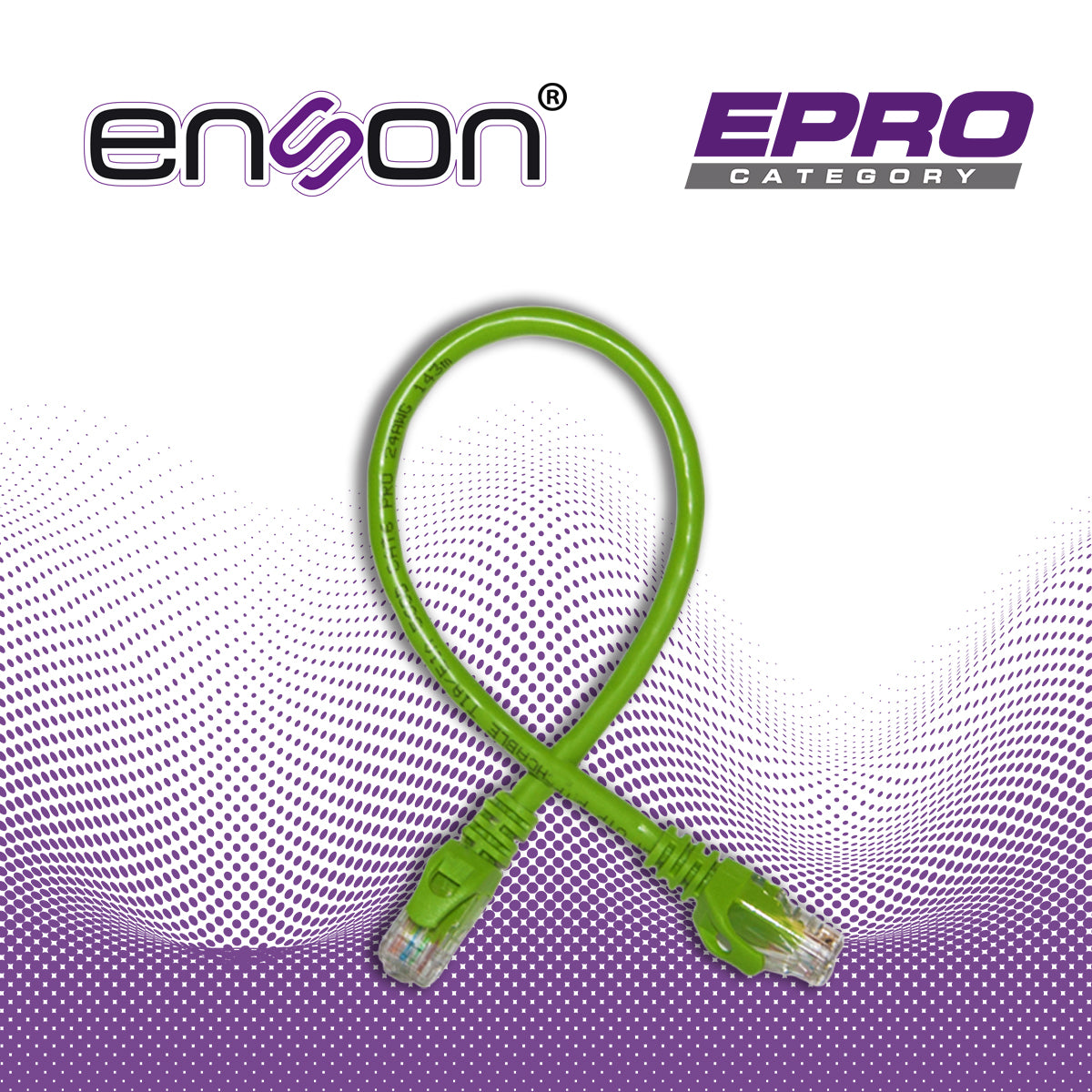 PATCHCORD UTP ENSON P6003E CAT6 30CM VERDE SERIE EPRO 100-II 100 POR CIENTO COBRE PARA MEJOR IDENTIFICACION DE SOLUCIONE