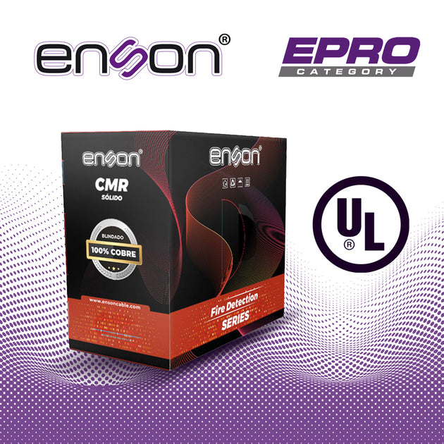 CABLE PARA DETECCION DE INCENDIO ENSON EPRO-5220F FORRO PVC ROJO CMR RISER-FPLR BLINDADO 2C/16AWG 100 POR CIENTO COBRE C