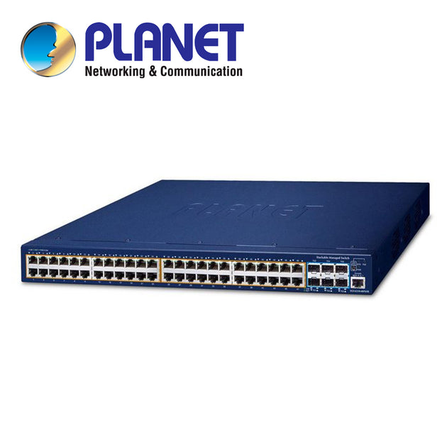 SWITCH PLANET STACKING SGS-6310-48P6XR/ L3 48 PUERTOS 10/100/1000T 802.3AT POE + SWITCH ADMINISTRADO APILABLE 10G SFP+ D
