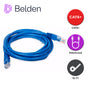 PATCH CORD UTP CAT6+ BELDEN C601106010 / INTERIOR / AZUL / 4 PARES / 24 AWG /...