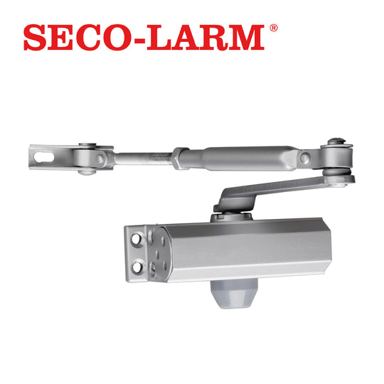 BRAZO CIERRAPUERTAS 45KG SD-C121-S1 SECO-LARM FABRICADO DE ALUMINIO ANODIZADO CON VELOCIDAD DE BARRIDO Y CIERRE AJUSTABL
