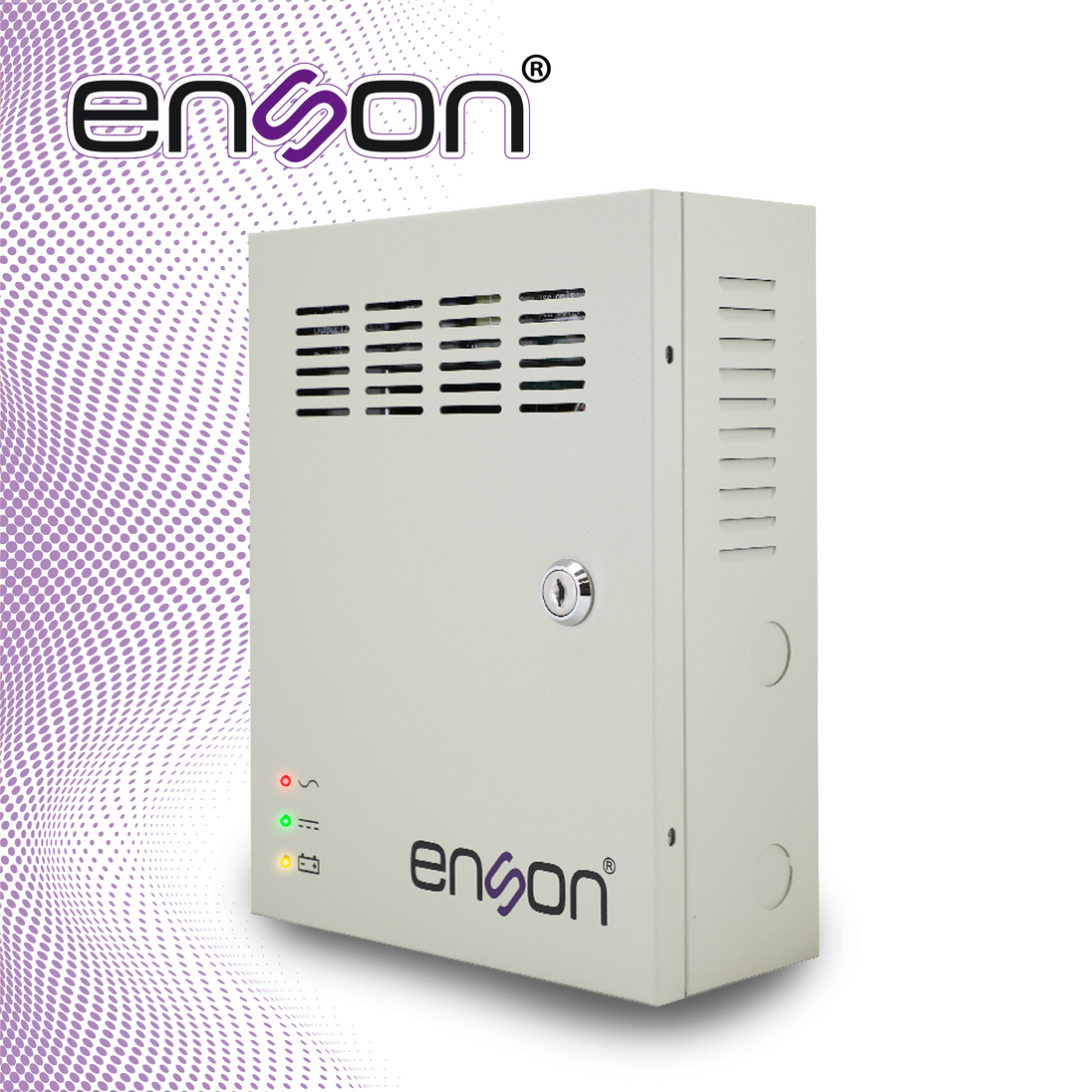 FUENTE DE PODER TIPO CAJA ENSON PSB-1218BACKUP 12VDC 10A 18 CANALES DE 0.5A CADA UNO Y SOPORTE DE BATERIA DE RESPALDO (N