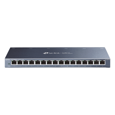 Switch / 16 Puertos Gigabit / 10/100/1000 Mbps / Fanless / Escritorio o Pared | SIERRA STORE