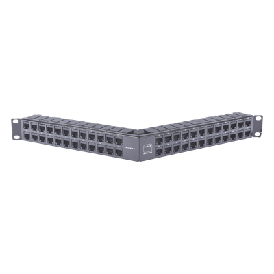 SIEMON ZS-PNLA-U48E - Patch Panel / 48 Puertos / Blindado / Modular / Angulado / 1UR / Alta Densidad | SIERRA STORE