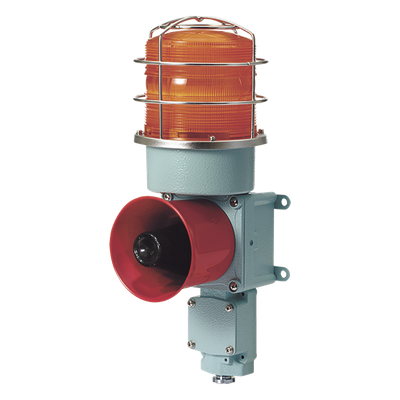 Baliza LED con Sirena Electrónica / 120 dB / IP66 / 5 Patrones de Sonido / 24 VCD / Carcasa de Aluminio | SIERRA STORE