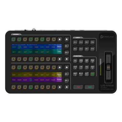 Controlador de Eventos Compacto / Pantalla Táctil 21.5" / Pantalla Inteligente 8" / 87 Botones LCD Programables / 4 Encoders y 8 | SIERRA STORE