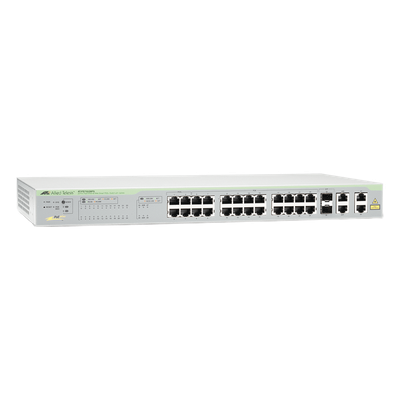WebSmart Switch, 24 puertos PoE+ 10/100 Mbps + 2 puertos 10/100/1000 Mbps + 2 SFP Gigabit Combo, 193 W | SIERRA STORE