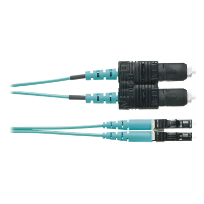 PANDUIT FZ2ERLNSNSNM001 - Jumper de Fibra Óptica / OM4 50/125 / LC-SC Duplex / OFNR Riser / Aqua / 1 Metro (3.28 Pies) | SIERRA STORE