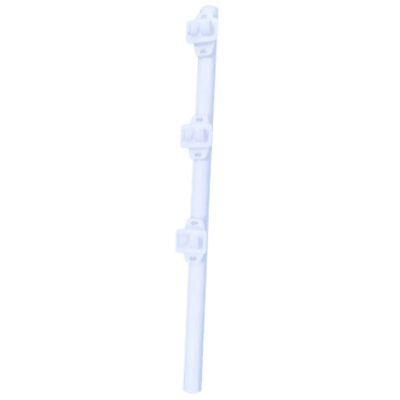 Poste de Paso / Tubo de Acero Galvanizado / Diámetro 1" / Longitud 75 cm / 3 Aisladores / Pintura Blanca / Peso 0.5 KG | SIERRA STORE