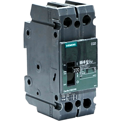 Interruptor automático enchufable tipo CQD 2 polos, 100 amp, Riel Din | SIERRA STORE