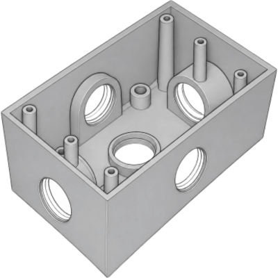 Caja Condulet FS de 1/2" (12.7 mm) con cinco bocas a prueba de intemperie. | SIERRA STORE