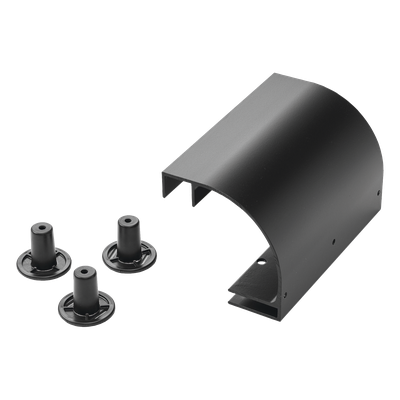 Kit de Bajada de Cable / Escalerilla 12" (305 mm) / Aluminio Recubierto en Polvo / RAL 9005 Negro / Grosor 2.5 mm / Radio de Curvatura | SIERRA STORE