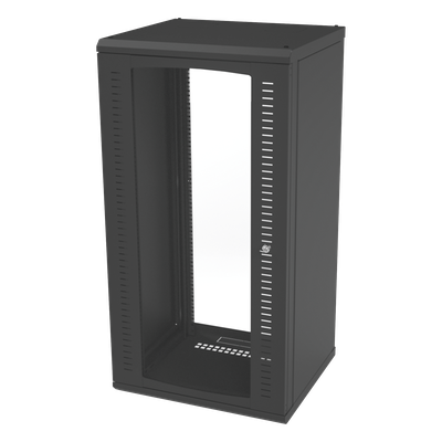 LINKEDPRO BY EPCOM SR-1924-GFP - Gabinete para Montaje en Pared, Puerta de Cristal Templado, Cuerpo Fijo con Rack 19" de 24 Unidades | SIERRA STORE