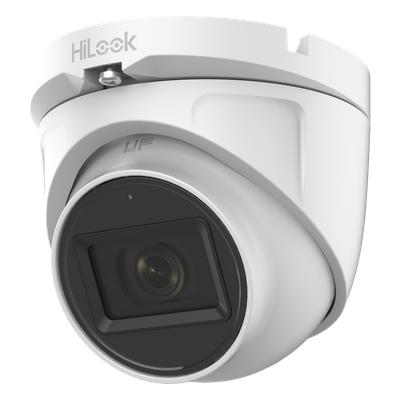 HiLook by HIKVISION THC-T120-MS - Cámara Turret TURBOHD / 2 Megapixel 1080p / Gran Angular 106.4° / IR EXIR 30 m (98.4 ft) / Audio por | SIERRA STORE