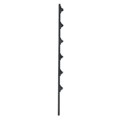 Poste de Paso / Tubo de Acero Galvanizado / Diámetro 1" / Longitud 140 cm / 6 Aisladores / Color Negro / 1 KG | SIERRA STORE