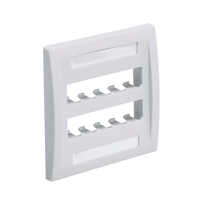 PANDUIT CFPE10IW-2GY - Placa de Pared Vertical / 10 Puertos Mini-Com / Etiquetas con Cubierta / ABS Impacto / Blanco Mate | SIERRA STORE