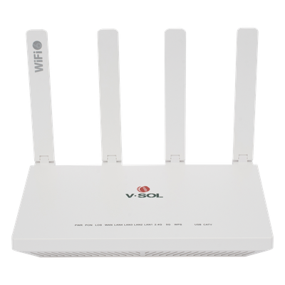 ONU XPON / Wi-Fi 6 AX1500 / 4 Puertos Gigabit / CATV con AGC / 4 Antenas 5 dBi / PON SC/APC | SIERRA STORE