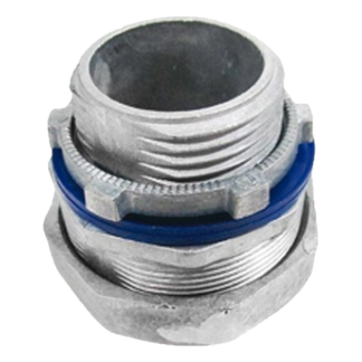 Conector Recto para Tubo Liquidtight / 2" (50 mm) / Brunido Brillante / Contratuerca y Sellos Incluidos / Normas NEMA FB-1, GSA/F406D | SIERRA STORE
