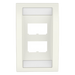 PANDUIT CFPE4IWY - Placa de Pared Vertical / 4 Puertos Mini-Com / 69.8 x 114.3 mm / 2.75 x 4.5 pulg / Blanco Mate | SIERRA STORE