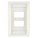 PANDUIT CFPE4IWY - Placa de Pared Vertical / 4 Puertos Mini-Com / 69.8 x 114.3 mm / 2.75 x 4.5 pulg / Blanco Mate | SIERRA STORE