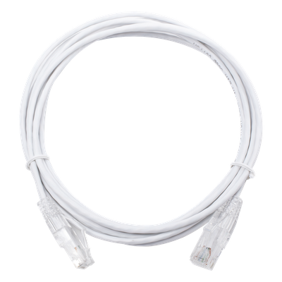 LINKEDPRO BY EPCOM LP-UT6-300-WH28 - Cable de Parcheo Slim UTP Cat6 / 3 m (9.84 pies) / 28 AWG / Blanco / Sin Blindaje / 1 Gbps+ | SIERRA STORE